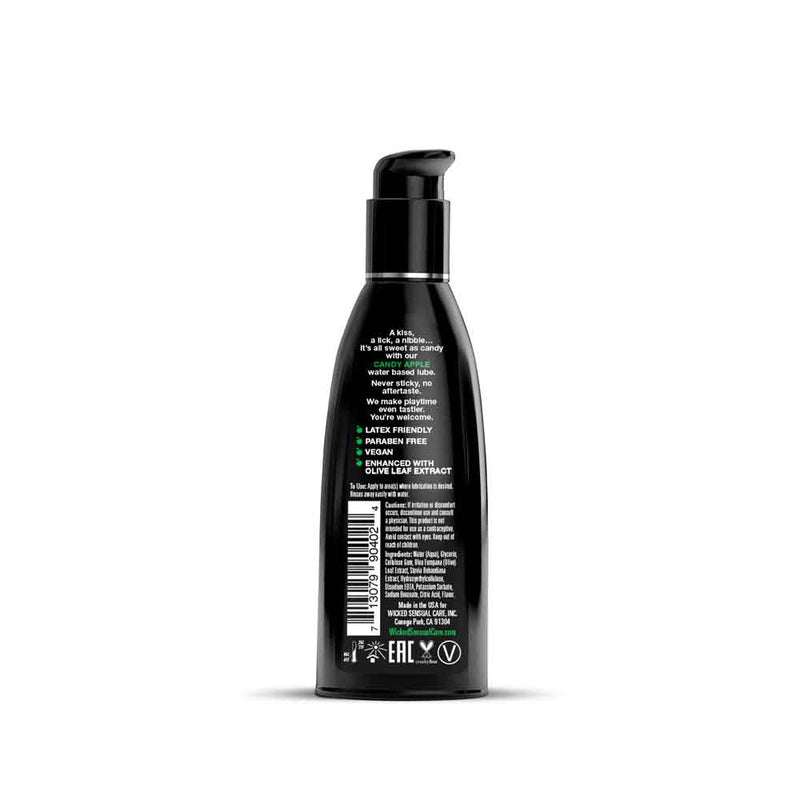 Wicked Sensual Care Aqua Candy Apple Flavored Water Based Intimate Lubricant - 2 Fl. Oz.