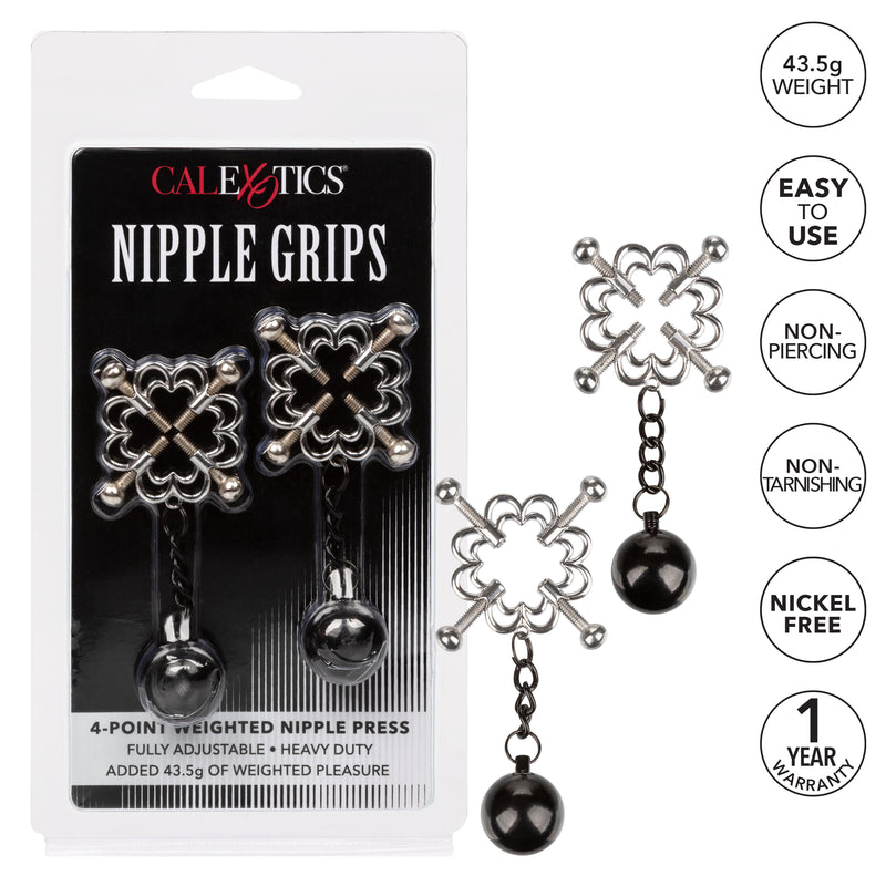 CalExotics Nipple Grips 4-Point Weighted Nipple Press