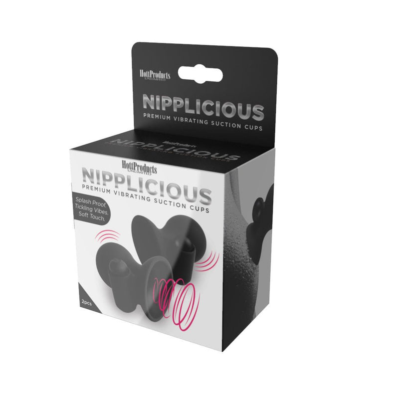Hott Products Nipplicious - Vibrating Nipple Suction Cups - Black