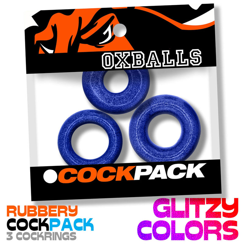 Oxballs Cockpack Multi Design 3 Pack - Blue Fire