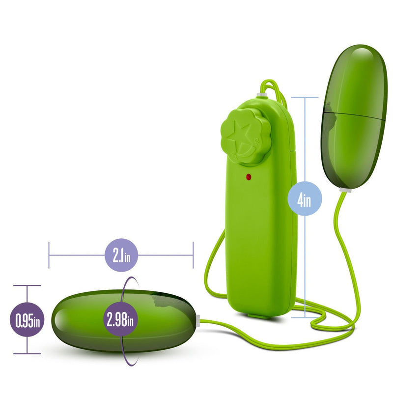 B Yours Double Pop Egg Lime 2-Inch Vibrating Egg