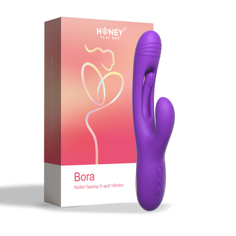 Honey Play Box Bora - Rabbit Tapping G-Spot Vibrator - Purple
