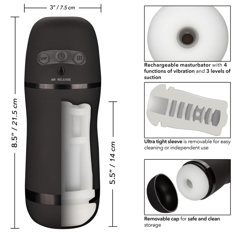 CalExotics Optimum Power Pulsar Stroker - Automatic Stroker Masturbator - Canister Masturbation Cup