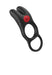 "Red Dot Vibrating Cock Ring V1 With Remote - Black/red IC5076"
