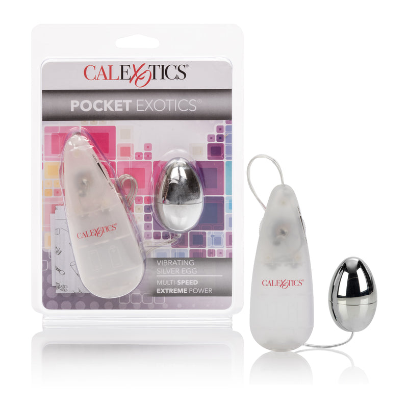 CalExotics Pocket Exotics Vibrating Egg - Silver