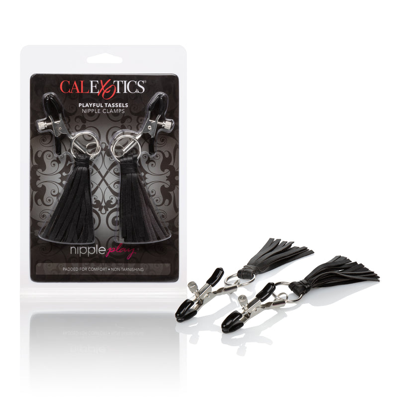 CalExotics Nipple Play Playful Tassels Nipple Clamps - Black