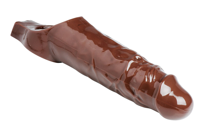 XR Brands Really Ample Penis Enhancer Sheath - Brown