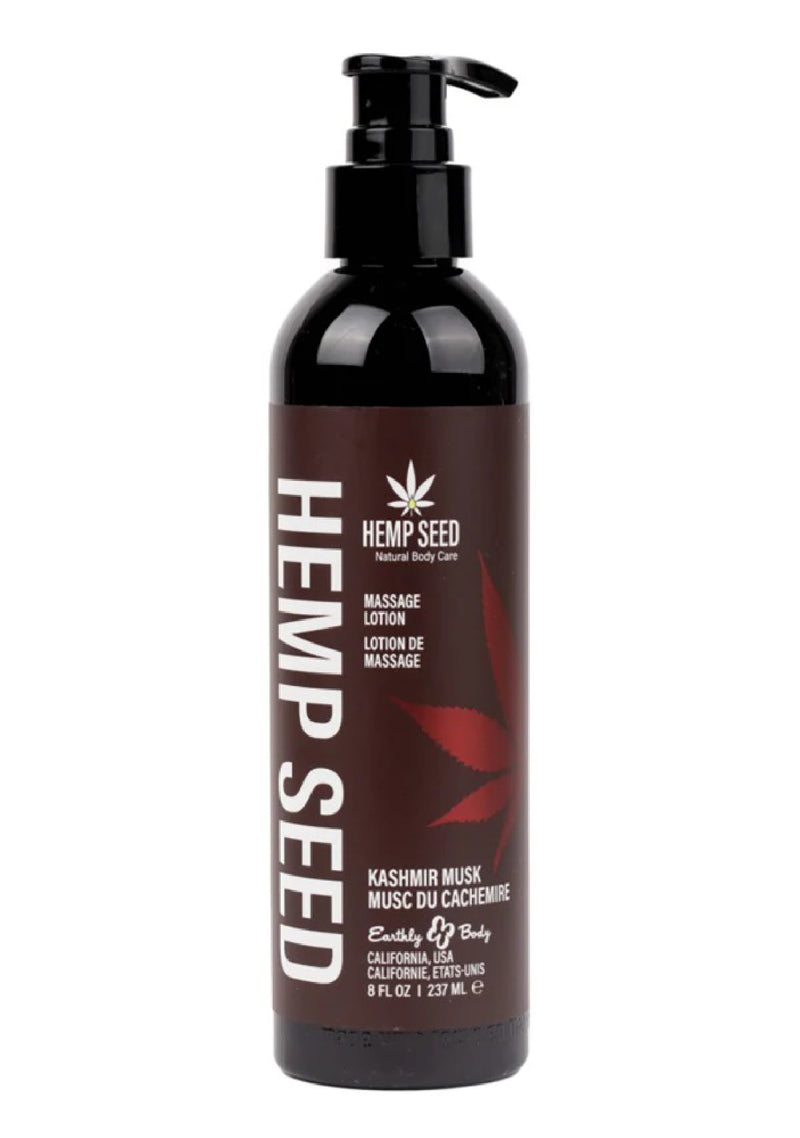Earthly Body Hemp Seed Massage Lotion - Kashmir Musk 8 Oz