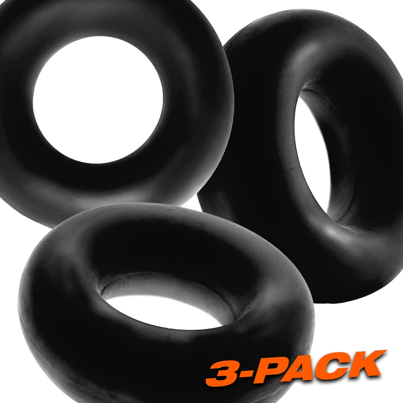 Oxballs Fat Willy 3-Pack Jumbo C-Rings - Black