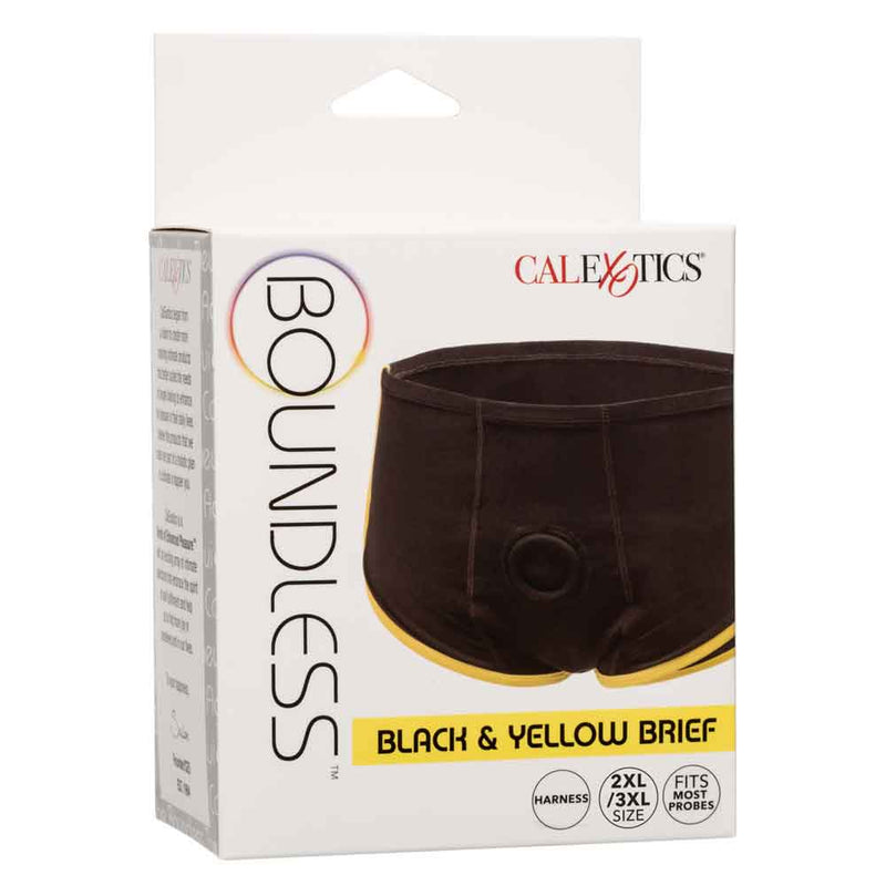 CalExotics Boundless Black and Yellow Brief - 2x/3x - Black/ Yellow