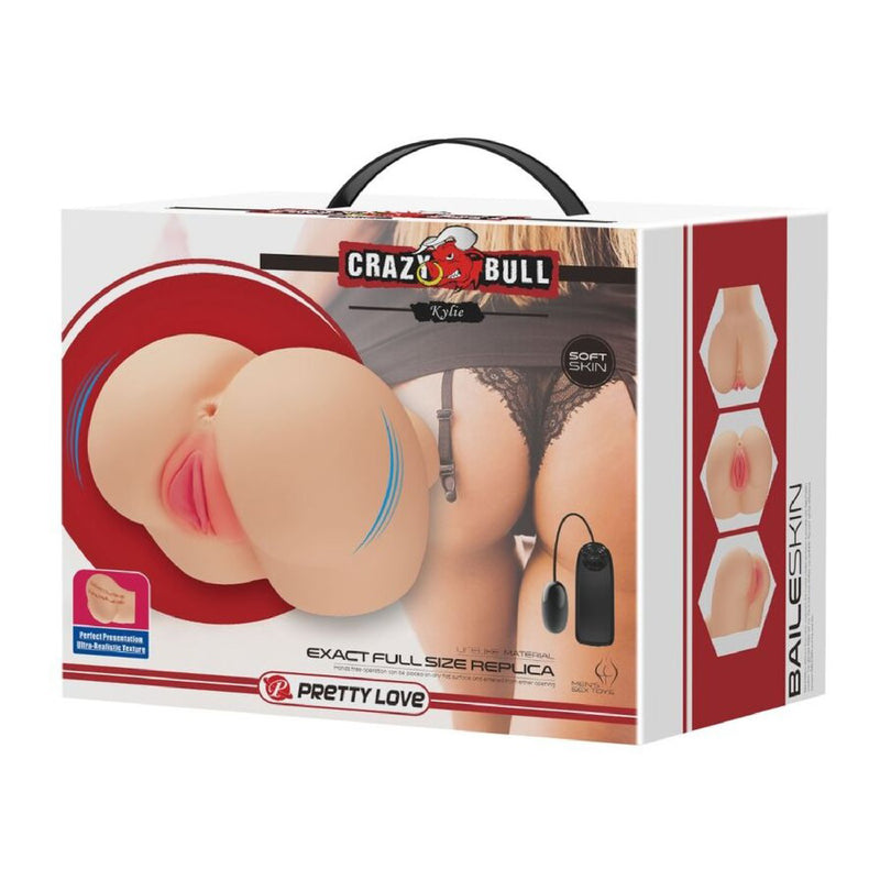 Pretty Love Kylie Realistic Vagina and Ass Vibrator - Light - Stroker Masturbator - Realistic Body Part Stroker
