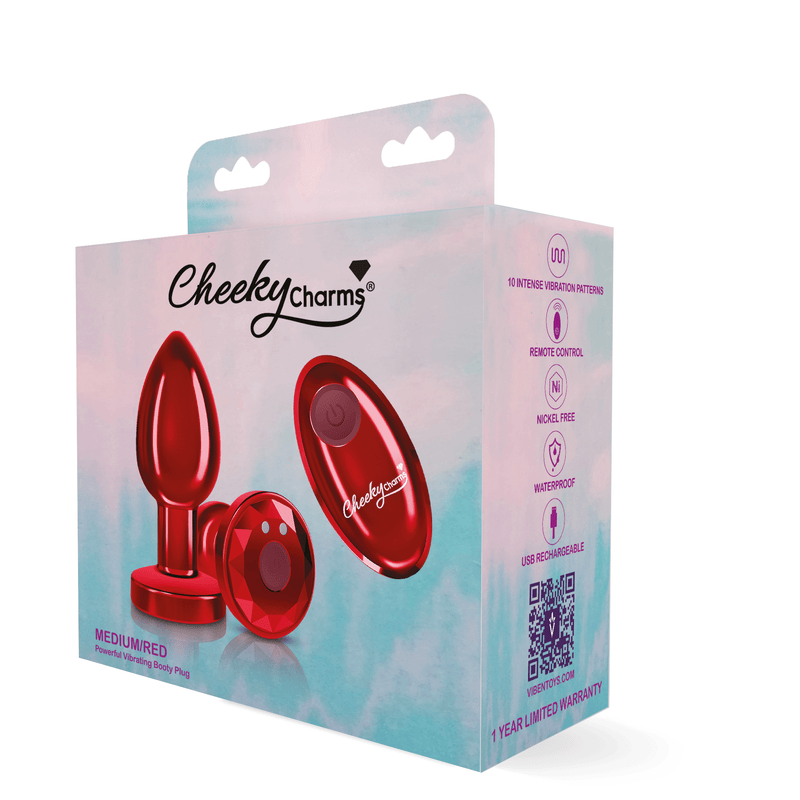 Viben Vibrating Red Metal Remote Plug - Small