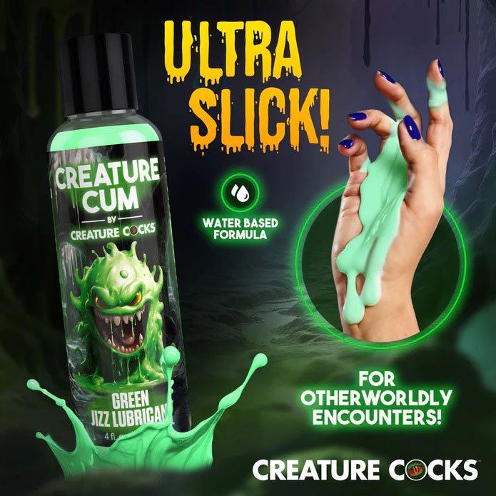XR Brands Creature Cum Green Water-Based Lubricant 4oz