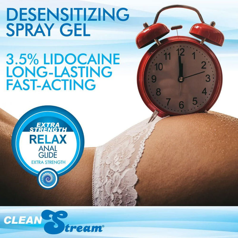 XR Brands Relax Desensitizing Lubricant With Nozzle Tip - 4 Oz. 118ml