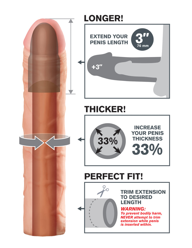 Pipedream Fantasy X-Tension Perfect 3-Inch Extension