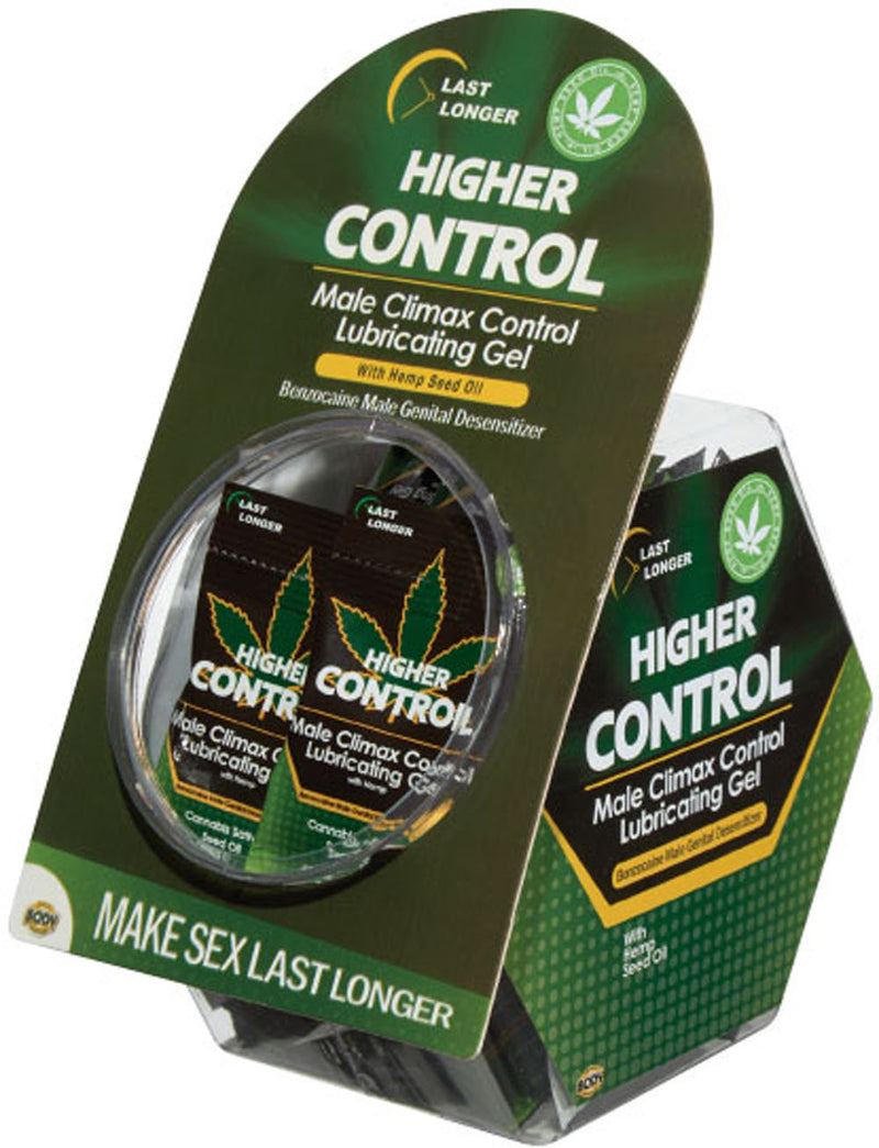Body Action Higher Control Male Climax Control Lubricating Gel With Hemp - 50 Pc