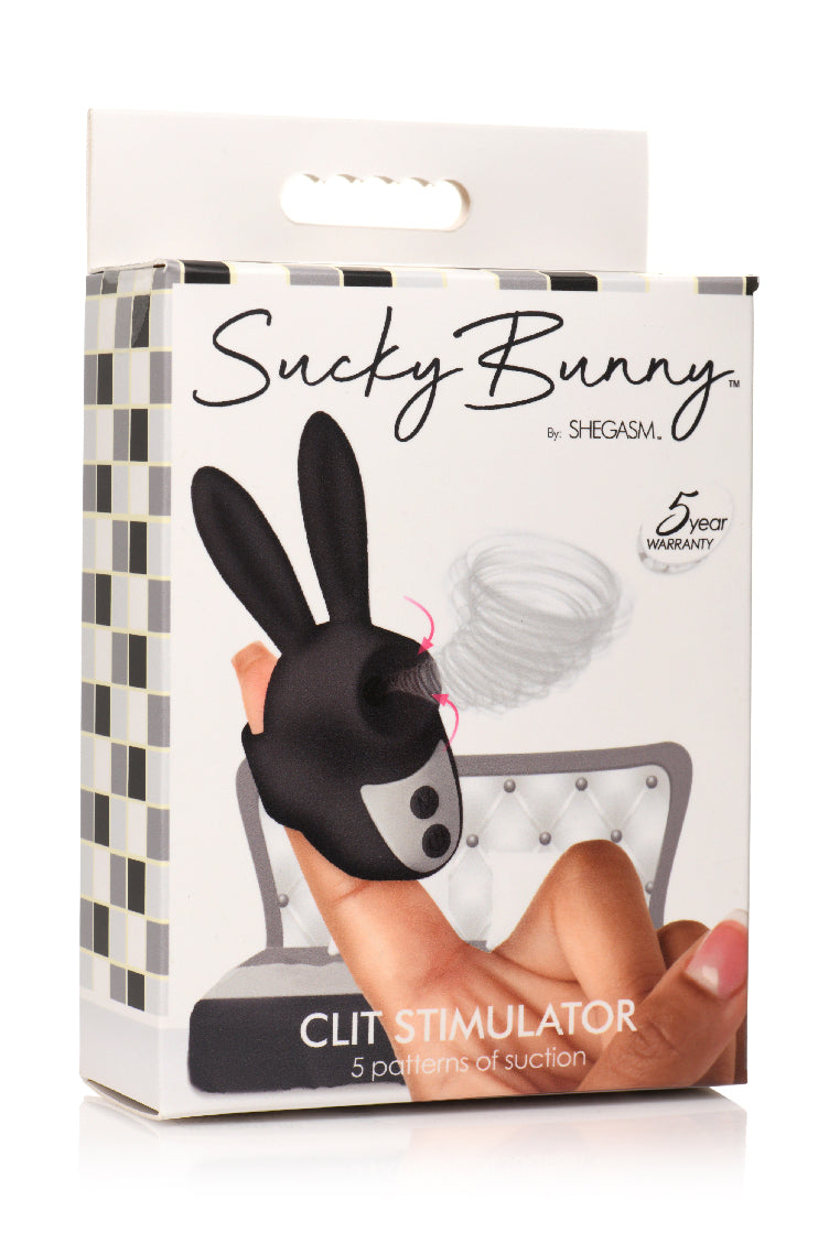 XR Brands Sucky Bunny Clit Stimulator - Black