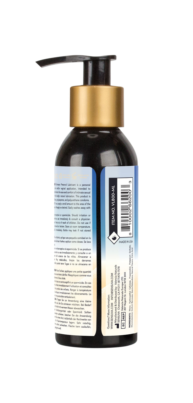 Sensuva Jelly Water-Based Personal Lubricant 125ml 4 fl.oz