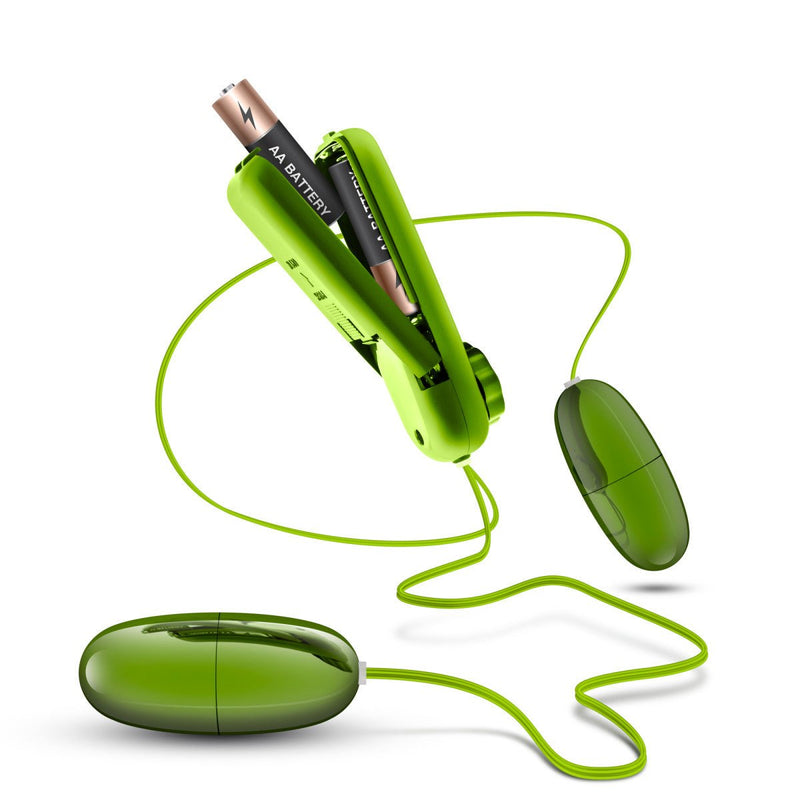 B Yours Double Pop Egg Lime 2-Inch Vibrating Egg