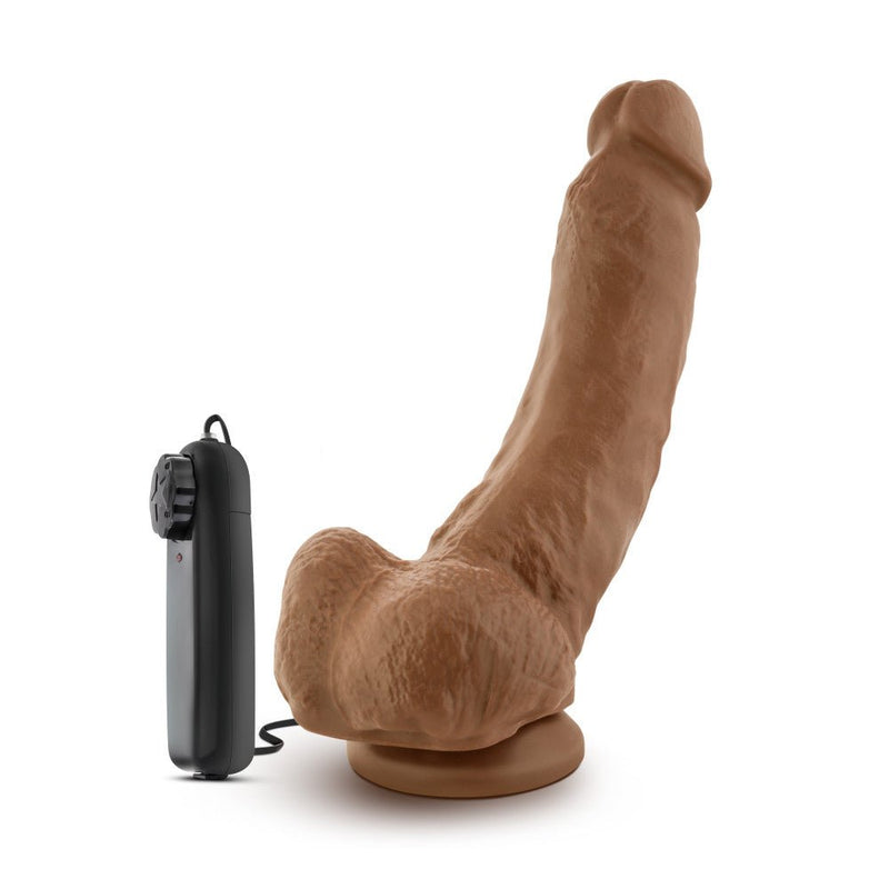 Coverboy The Boxer Realistic Mocha 9-Inch Long Remote Control Vibrating Dildo With Suction Cup Base