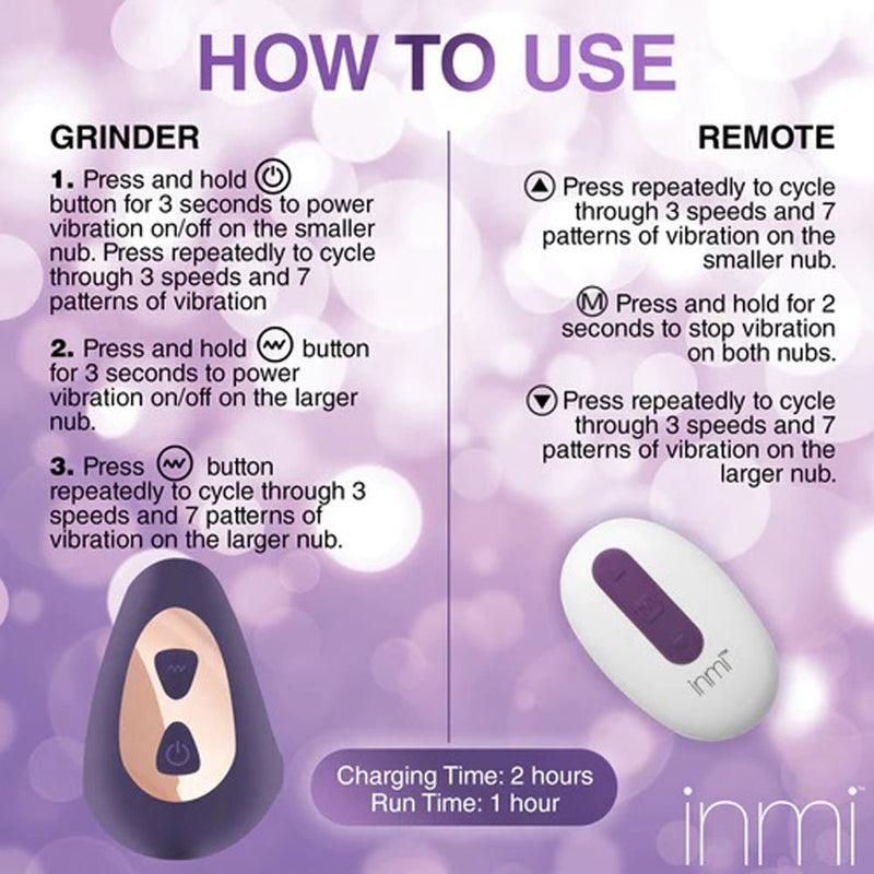 XR Brands Vibrating Silicone Grinder - Purple