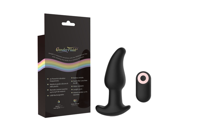 Voodoo Toys Gender Fluid Twirler Anal Vibe - Black