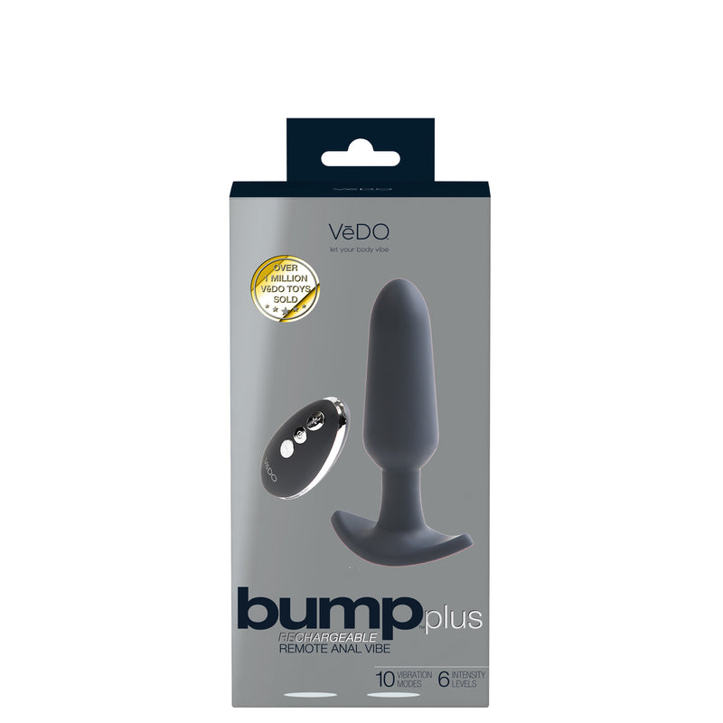VeDO Bump Plus - Rechargeable Remote Control Anal Vibe - Just Black