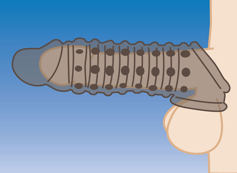 XR Brands 1.5 Inch Penis Enhancer Sleeve - Smoke