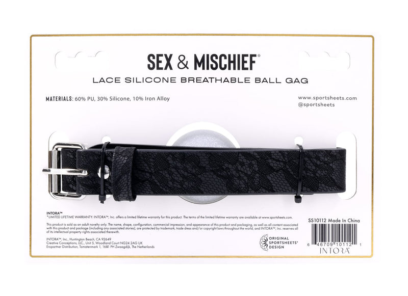 Sportsheets Lace Silicone Breathable Ball Gag