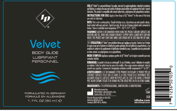 I.D. Lubricants ID Velvet Body Glide 1.7 Oz