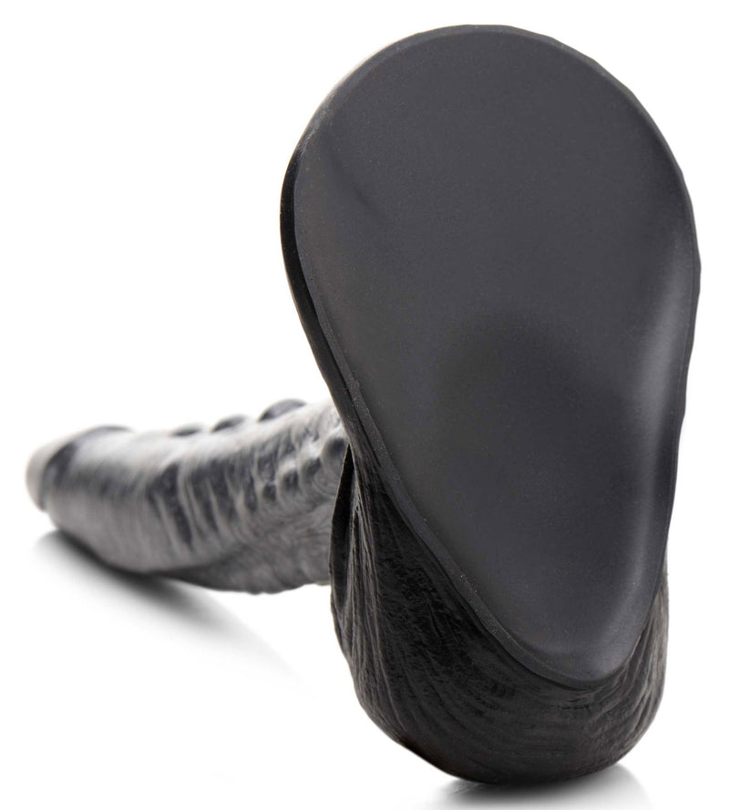 XR Brands The Gargoyle Rock Hard Silicone Dildo - Silver