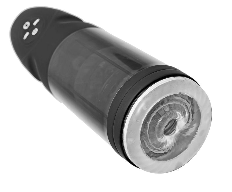 XR Brands Love Botz Stroke Multifunction Rechargeable Stroker - Automatic Stroker Masturbator - Canister Masturbation Cup