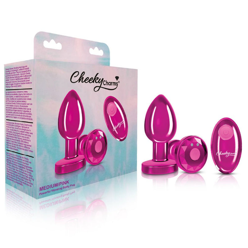 Viben Vibrating Pink Metal Remote Plug - Medium