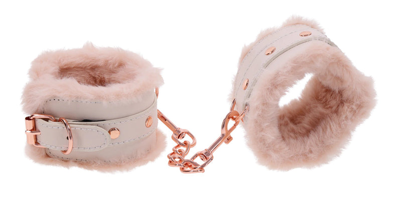 Sportsheets Peaches N Creame Fur Handcuffs - Pink