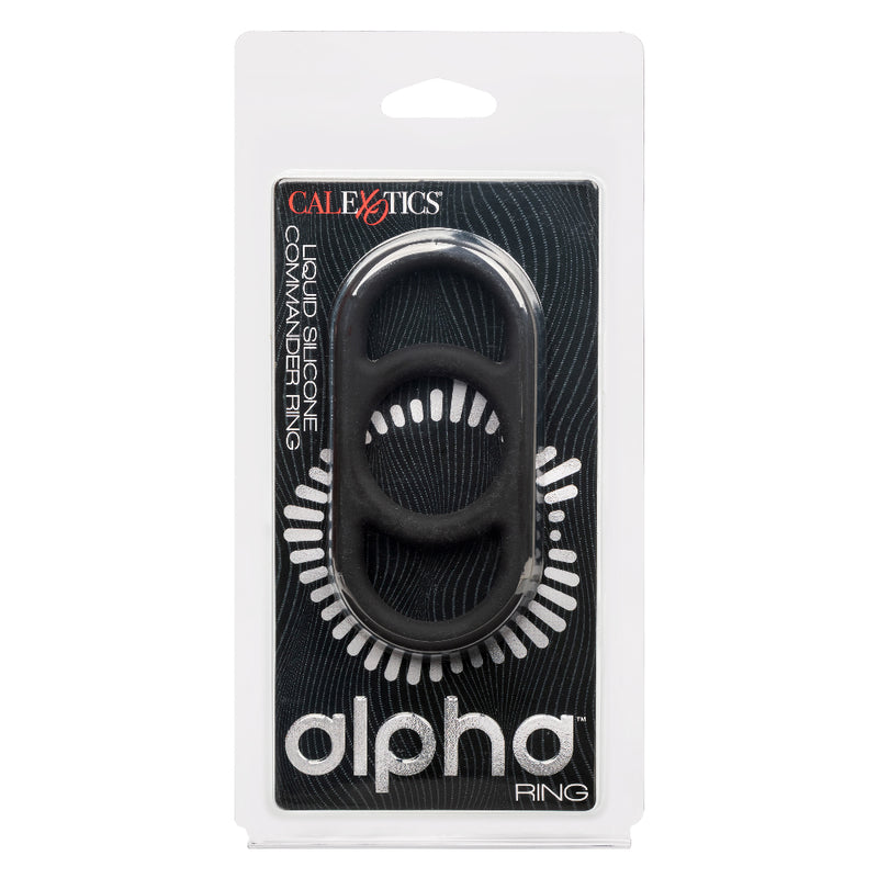 CalExotics Alpha Liquid Silicone Commander Ring - Black