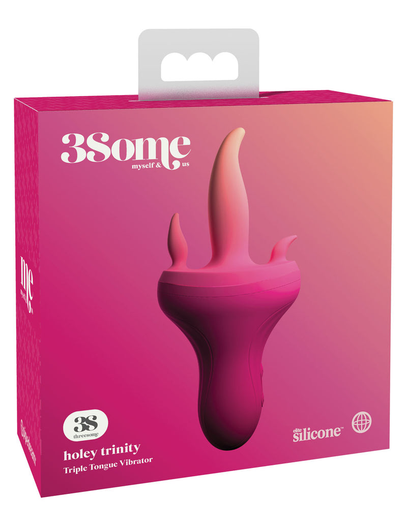 Pipedream Threesome Holey Trinity Triple Tongue Vibrator - Pink