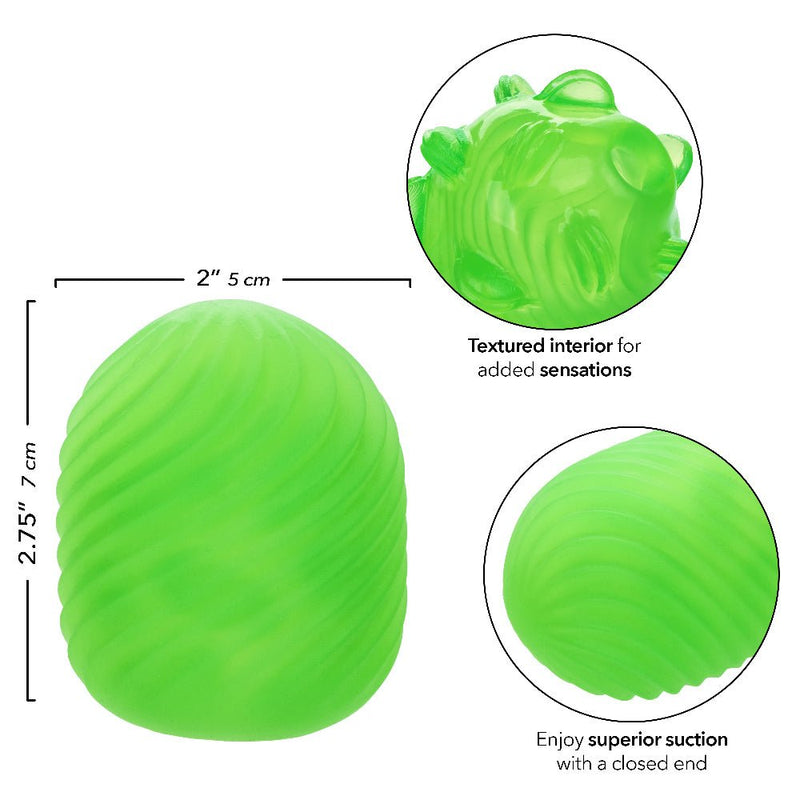 CalExotics Pop Sock Textured - Green - Stroker Masturbator - Mini Stroker