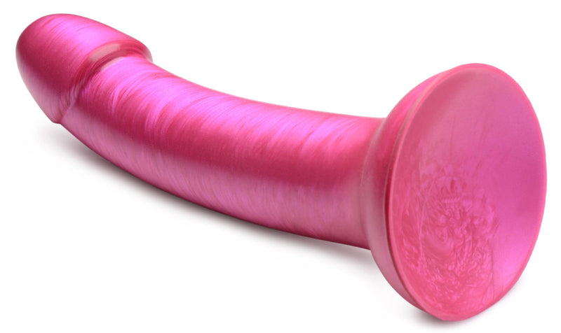 XR Brands G-Tastic 7 Inch Metallic Silicone Dildo - Pink