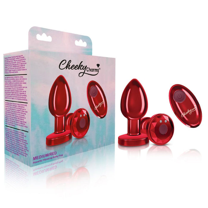 Viben Vibrating Red Metal Remote Plug - Medium