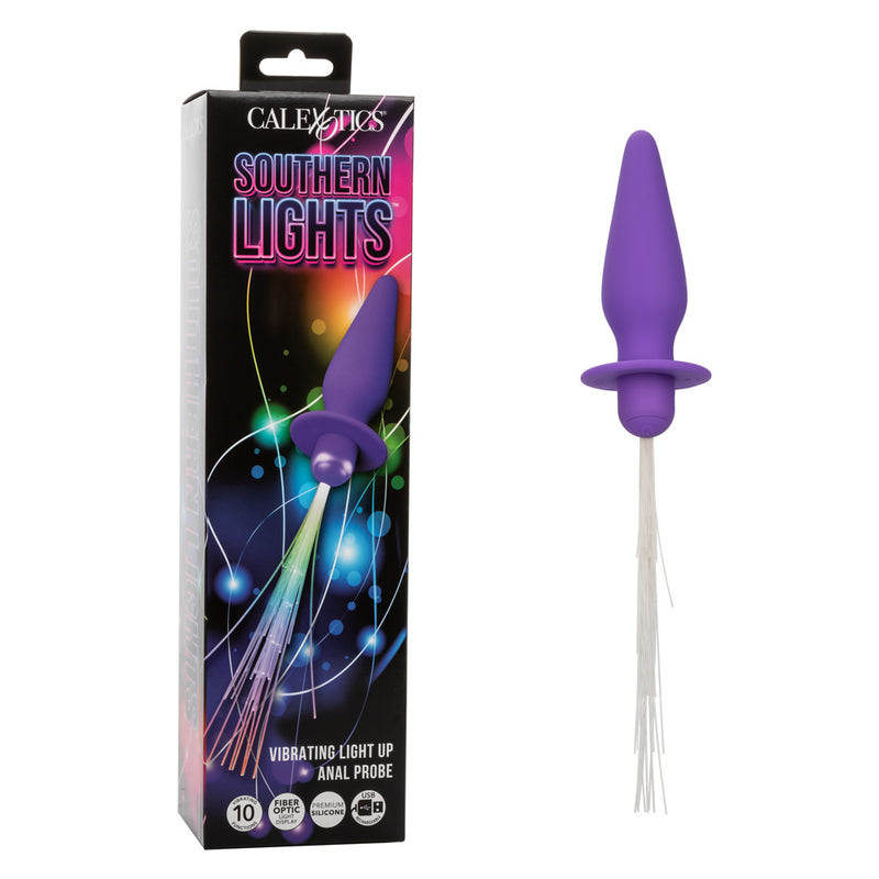 CalExotics Southern Lights - Vibrating Light Up Anal Probe - Purple