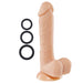 "Pro Sensual Premium Silicone 8 Inch Dong With 3 Cockrings - Flesh WTC852851"