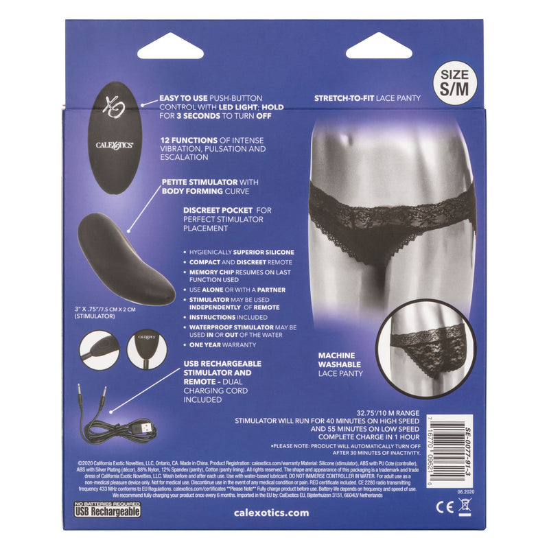 CalExotics Remote Control Lace Panty Set - S/m