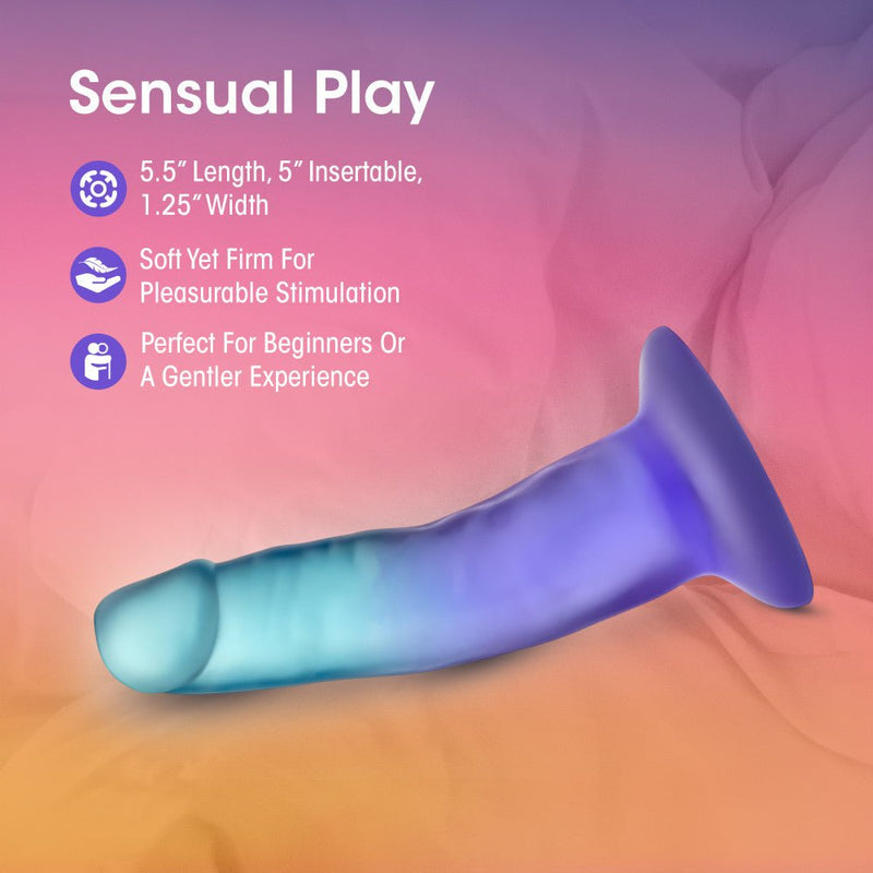 B Yours Morning Dew Realistic Sapphire 5.5-Inch Long Dildo With Suction Cup Base