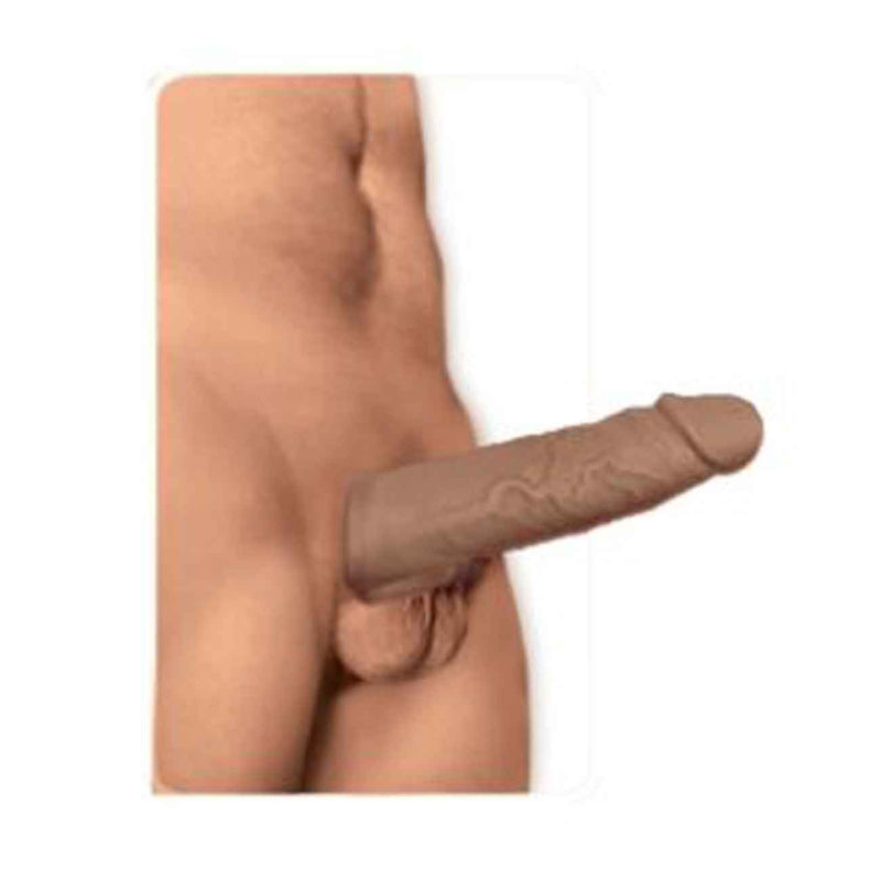 Nasstoys Natural Realskin Vibrating Penis Xtender - Brown