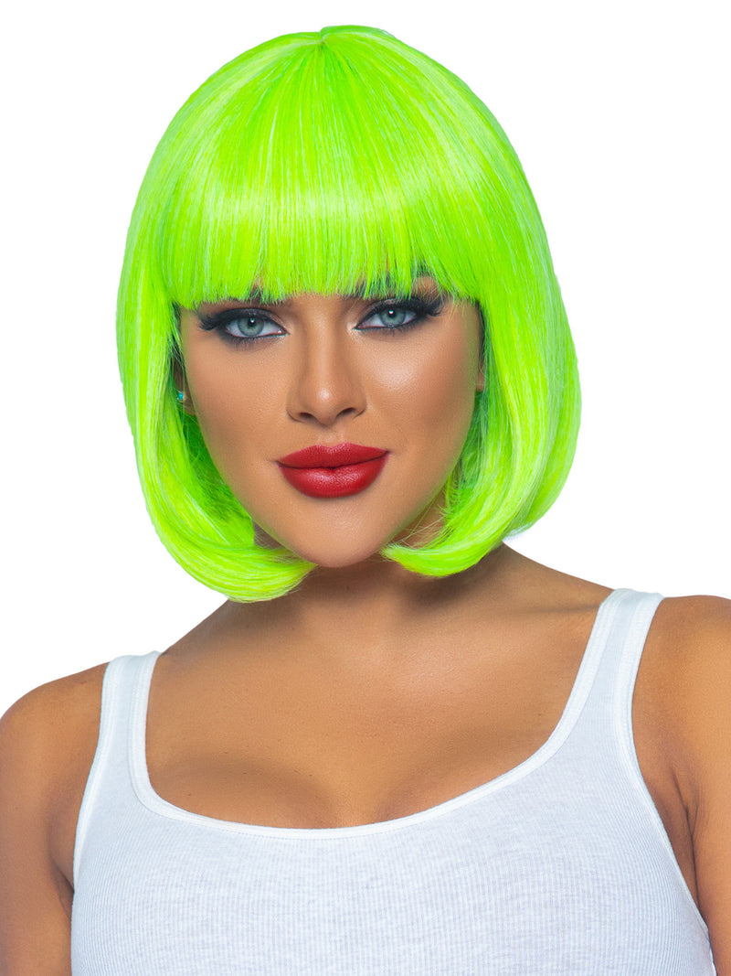 Leg Avenue 12 Inch Short Bob Wig - Neon Green