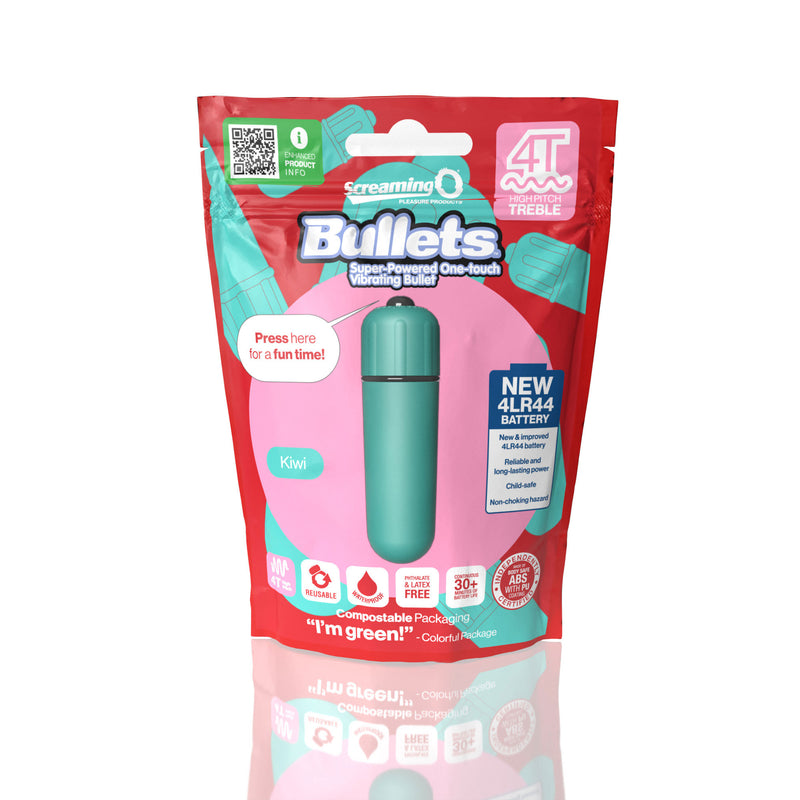 Screaming O Screaming O 4t - Bullet - Super Powered One Touch Vibrating Bullet - Kiwi
