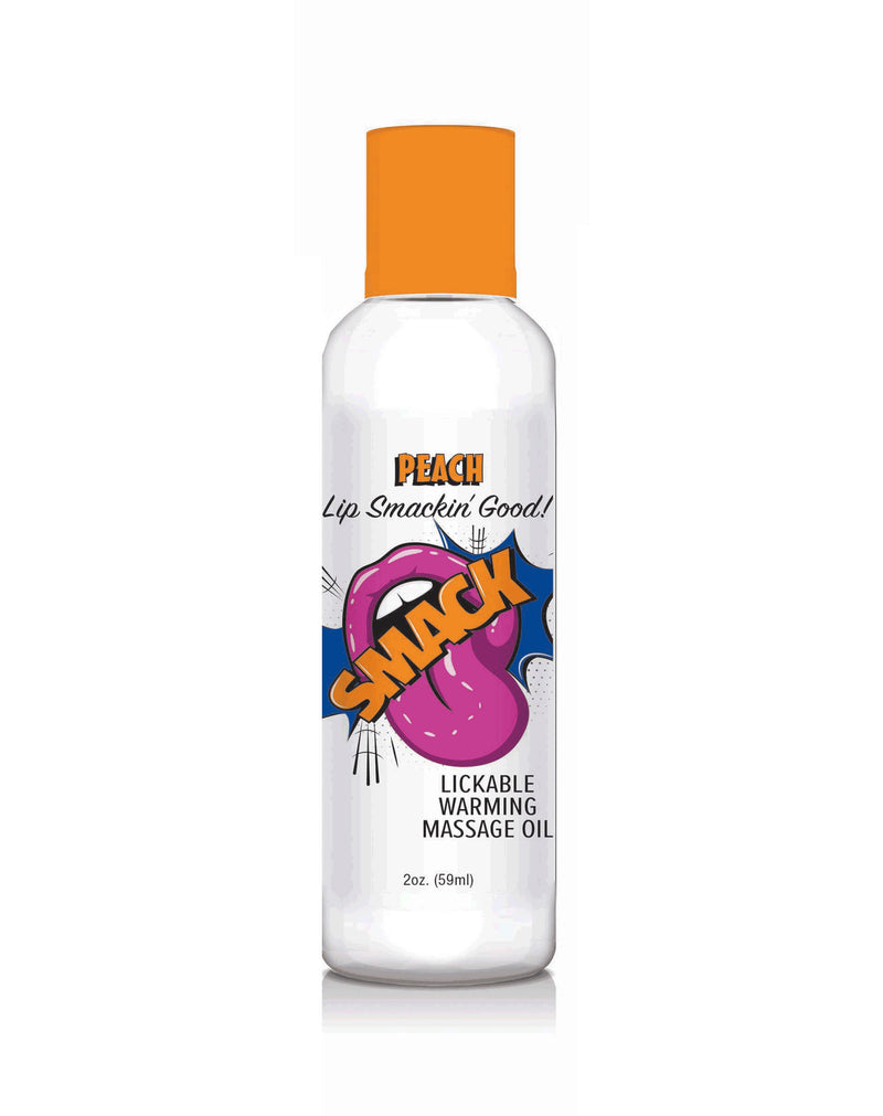 Little Genie Smack Warming and Lickable Massage Oil - Peach 2 Oz