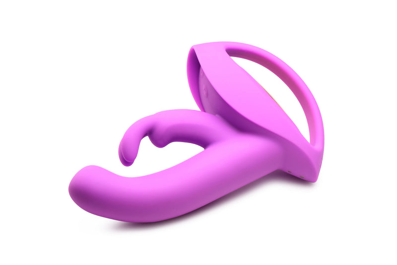 XR Brands 10x Come Hither Rocket Silicone Vibrator - Purple