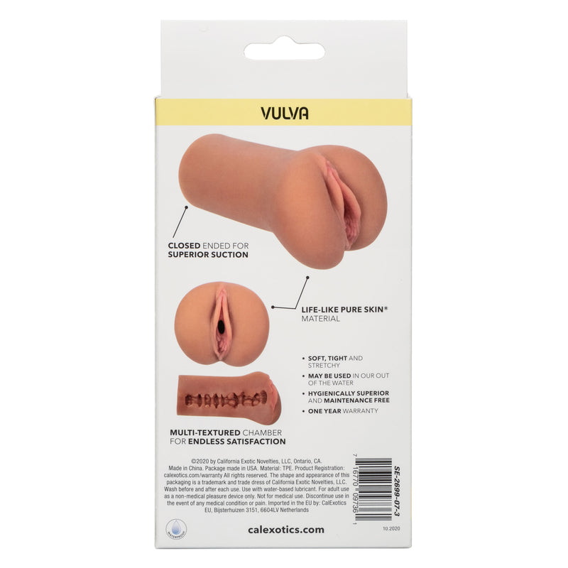CalExotics Boundless Vulva - Brown - Stroker Masturbator - Realistic Pocket Pussy