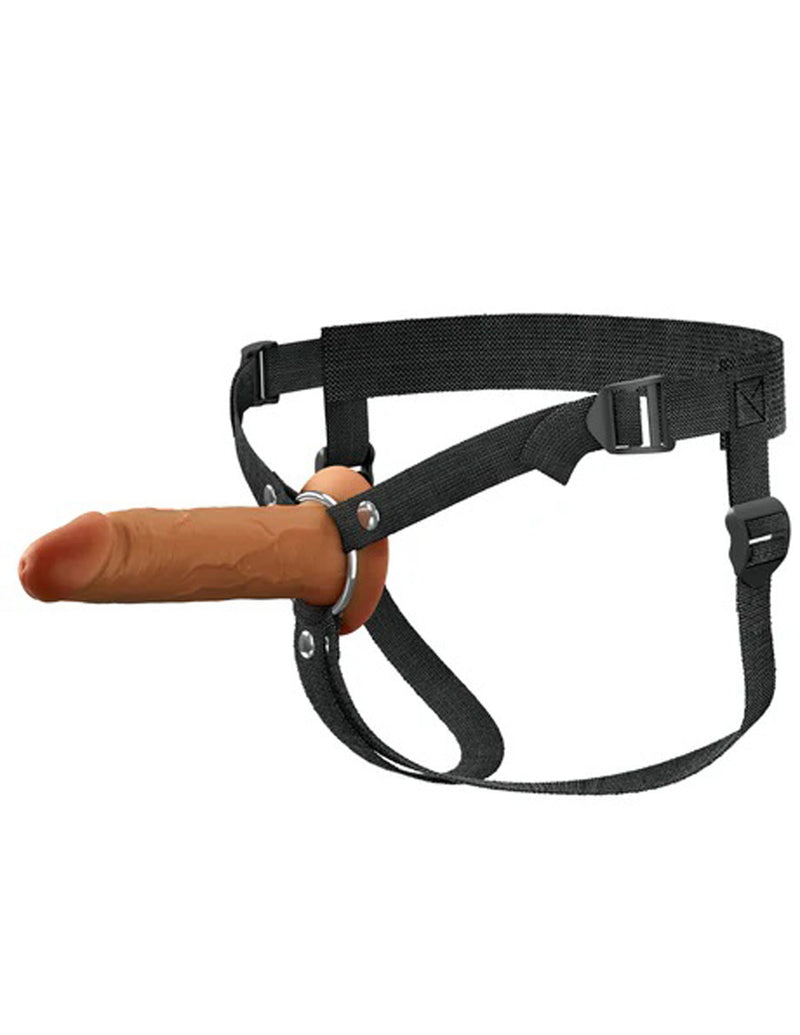 Pipedream Fantasy X-Tensions Elite 6" Silicone Hollow Strap Dual Density Brown